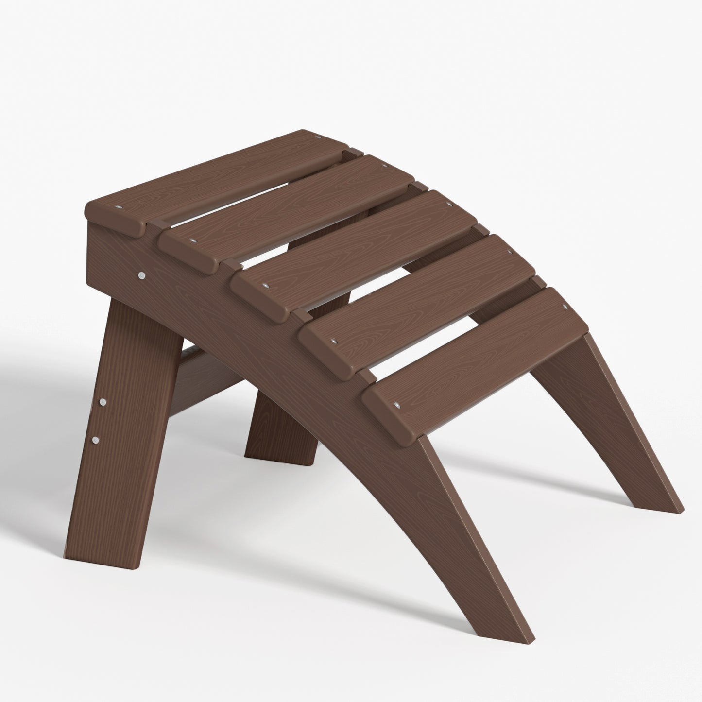 Nevilywood Folding Ottoman for Adirondack Chair – Weatherproof HDPE Footrest for Patio & Garden – Crack-Resistant, Fade-Proof, and Simple Assembly.