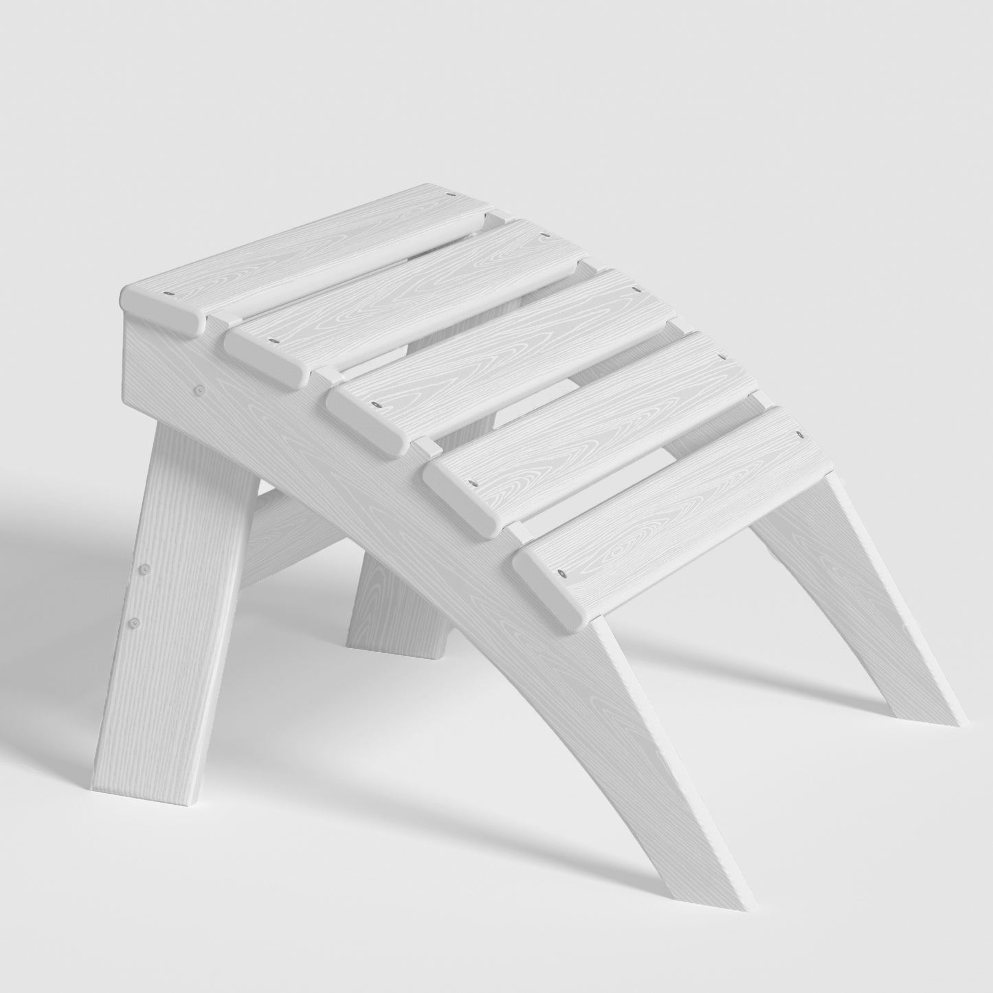 Nevilywood Folding Ottoman for Adirondack Chair – Weatherproof HDPE Footrest for Patio & Garden – Crack-Resistant, Fade-Proof, and Simple Assembly.