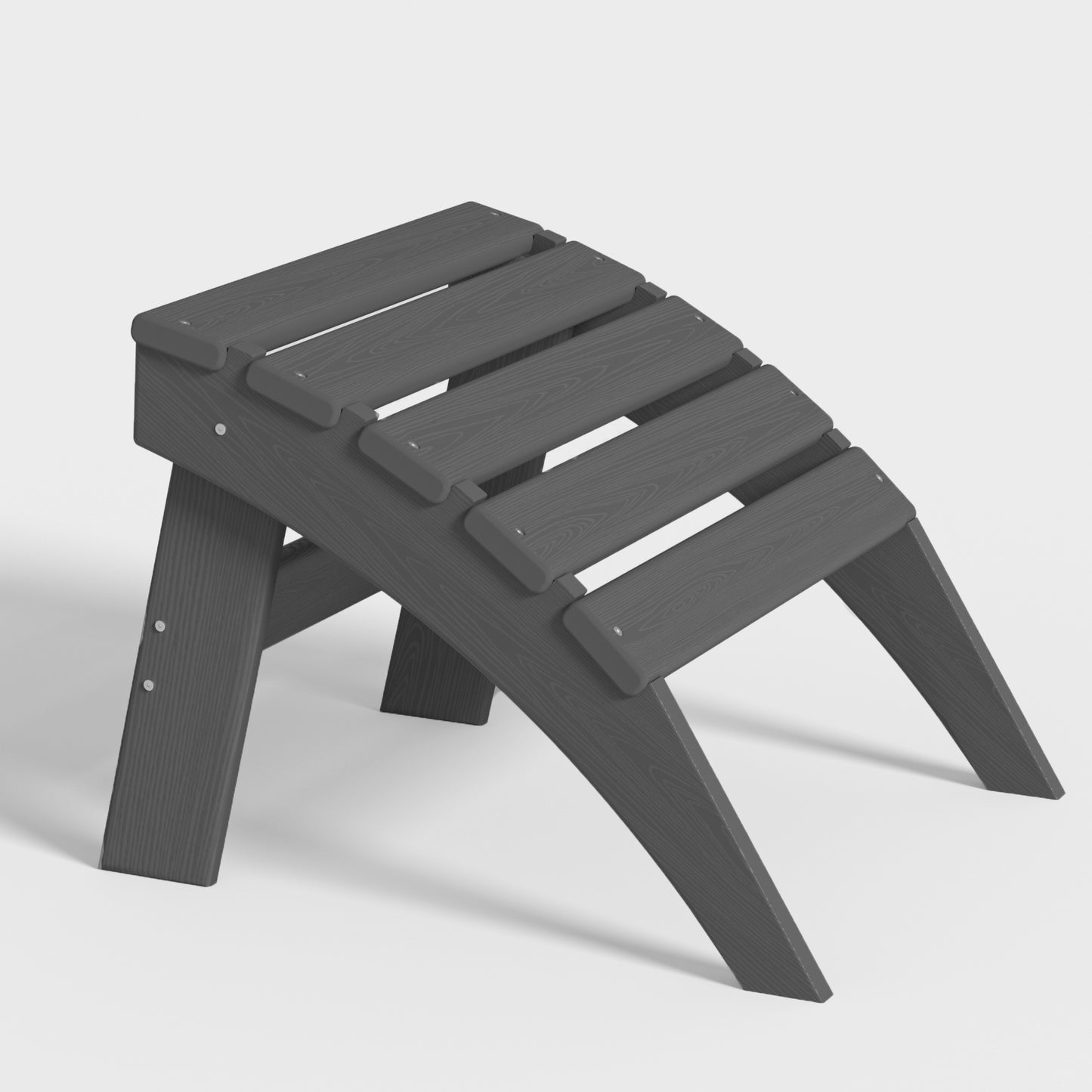 Nevilywood Folding Ottoman for Adirondack Chair – Weatherproof HDPE Footrest for Patio & Garden – Crack-Resistant, Fade-Proof, and Simple Assembly.